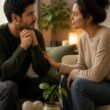 Two partners sit together, listening and offering reassurance as they work toward emotional healing.