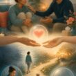 A person receives calm, supportive reassurance from a companion in a welcoming space surrounded by symbols of safety, trust, and emotional connection.